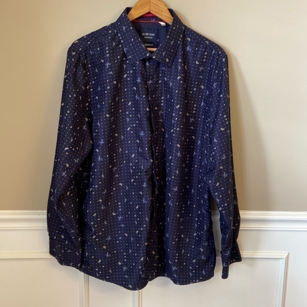 NWT‎ Silverstone Collection Button Front Shirt- XXXL